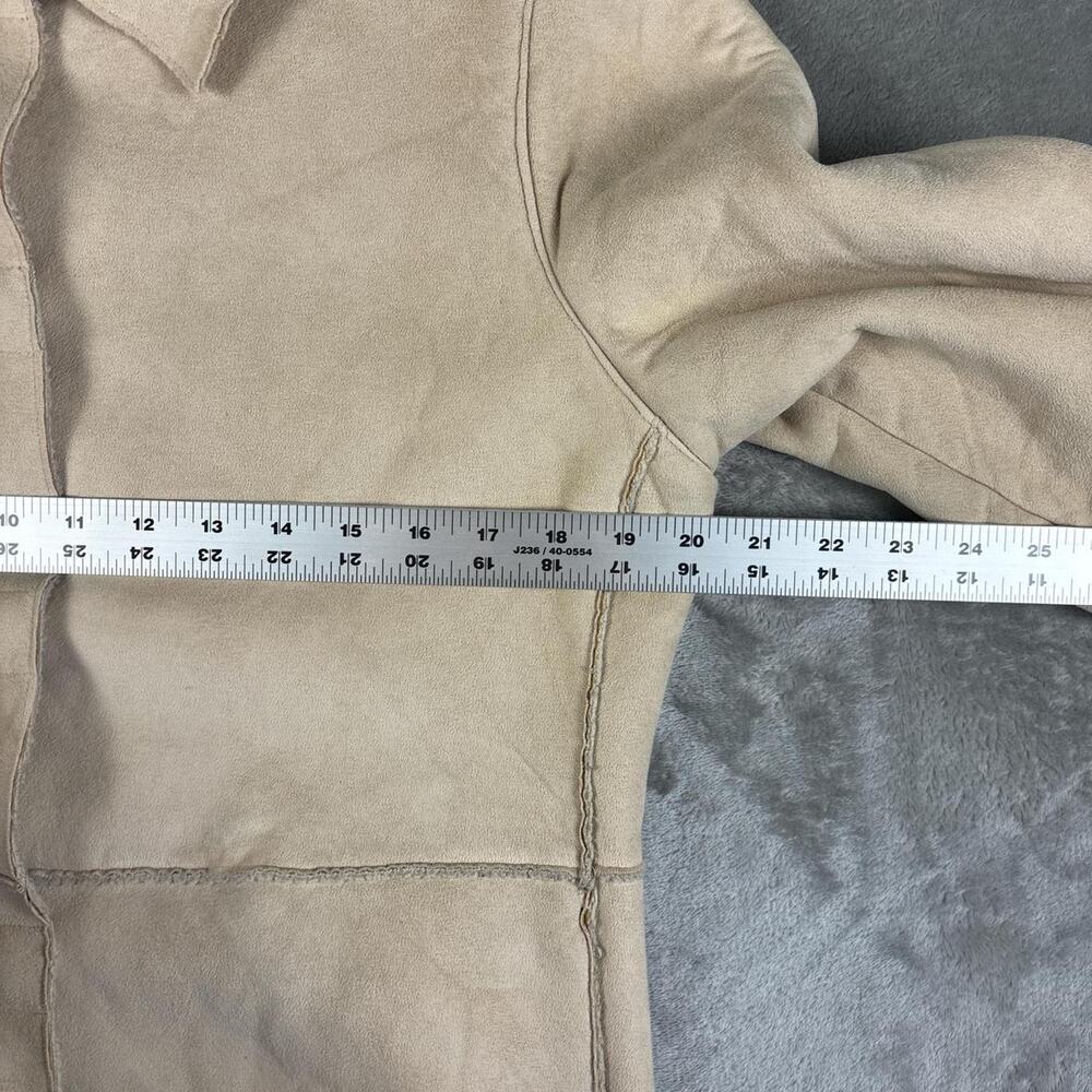 Vintage 90’s Mudd Jeans Sherpa Lined Faux Leather Suede Jacket Women’s Size L - Picture 6 of 8